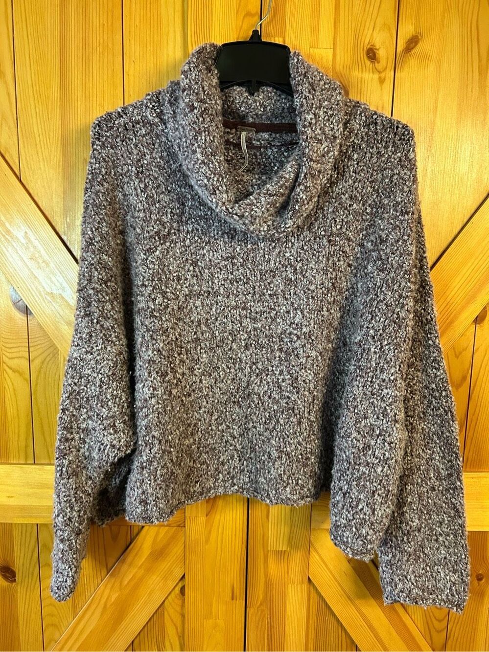 Free people BFF sweater in Berry oversized cowl neck women’s size medium (0655)